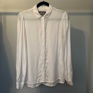 Reformation White Button Down Shirt - Size Small